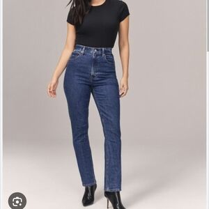 Abercrombie & Fitch Curve Love The 90s Slim Straight Ultra High Rise Jean 33/16